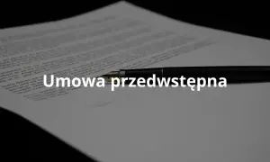 Umowa przedsprzedaży mieszkania, podpisana piórem. Dokument zawiera tekst w języku łacińskim.