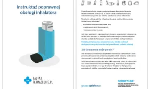 Instruktaż poprawnej obsługi inhalatora. Prawidłowa technika jest kluczowa dla skuteczności leczenia, zwłaszcza przy astmie. Farmaceuta pomoże opanować prawidłowe użycie inhalatora, np. typu aspulmo.