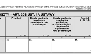 Formularz podatkowy E. DOCHÓD / KOSZTY. Wpisz tu przychody z kryptowalut, by obliczyć podatek od jakiej kwoty.