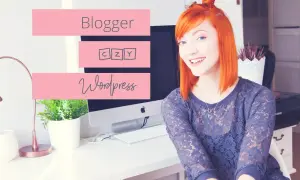 Ruda blogerka zastanawia się nad wyborem platformy dla swojego darmowego bloga po polsku: Blogger czy WordPress?