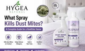Learn how to kill dust mites in bedding with Hygea Natural's Dust Mites Killer spray and laundry additive. Effective, safe, and non-toxic.