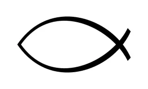 Symbol ryby, znak wczesnych chrześcijan, symbol wiary w Chrystusa.
