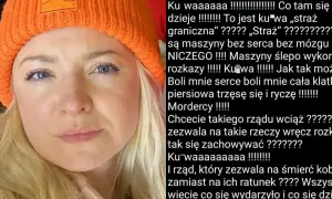 Kurdej Szatan mem: kobieta w pomarańczowej czapce z wyrazem twarzy pełnym emocji, obok tekst wyrażający oburzenie i ból.