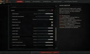 Ustawienia grafiki Diablo 4: Jakość obiektów na "Najwyższa" dla lepszych detali, ale może wpłynąć na wymagania sprzętowe.