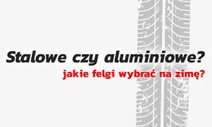 Stalowe czy aluminiowe? Pytanie, jakie felgi wybrać na zimę, jest kluczowe dla bezpieczeństwa. W tle bieżnik opony.