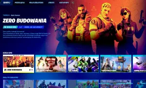 Postacie z gry Fortnite w trybie Zero Budowania. To popularne gry online, gdzie gracze walczą bez budowania.