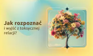 Drzewo życia pełne kwiatów, symbolizujące wyjście z syndromu ofiary i toksycznej relacji.