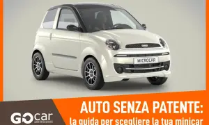 Minicar bianca con tetto nero, ideale come auto senza patente. La guida per scegliere la tua minicar.