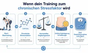 Quand le sport devient un stress : surentraînement, cortisol, déséquilibre hormonal, stockage de graisse et faim. Je mange peu, je fais du sport et je grossis.