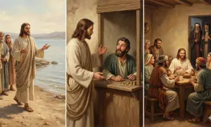 Jezus przemawia do ludzi nad jeziorem, rozmawia z celnikiem i zasiada do wieczerzy. Czy paralityk kto to?