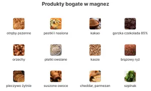 Produkty bogate w magnez: otręby, pestki, kakao, czekolada, orzechy, płatki, kasze, ryż, pieczywo, owoce, ser, szpinak. Z czym brać magnez? Z tymi produktami!