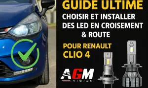 Guide pour le fonctionnement ampoule LED sur Clio 4. Installation de phares LED pour feux de croisement et route.