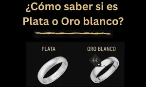 Anillos de plata y oro blanco. Aprende cómo saber si es oro blanco o acero, comparando sus apariencias y marcas.