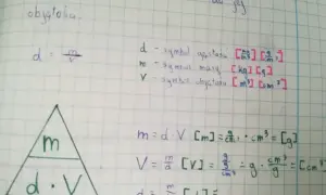 Gęstość (d) to stosunek masy (m) do objętości (V). Wzory i jednostki, nie liczba Avogadro.