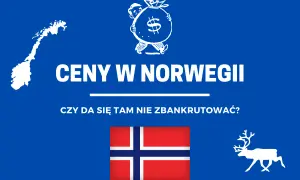 Ceny w Norwegii. Czy da się tam nie zbankrutować? Mapa Norwegii, worek pieniędzy, flaga i renifer.