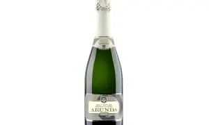 Bottiglia di spumante Arlunda Brut Nature Metodo Classico Zero. Il brut nature significato indica un vino secco, senza zuccheri aggiunti.