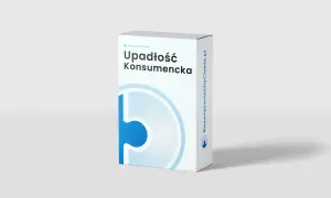 Pudełko z napisem "Upadłość Konsumencka" i logo. Dowiedz się, na czym polega upadłość konsumencka i jak uzyskać pomoc.