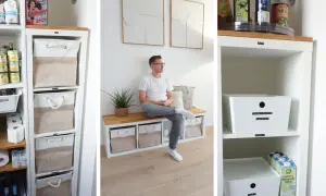 Praktische Kallax Ideen: Aufbewahrungsboxen und Sitzbank für Ordnung und Stil.