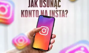 Chcesz wiedzieć, jak usunąć konto na Instagramie? Na ekranie telefonu widzisz ikonę aplikacji, a wokół niej loga Instagrama.
