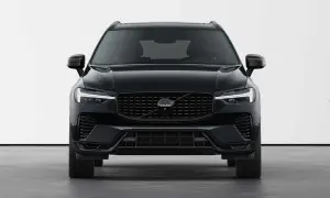 Elegancki, czarny Volvo XC60 Black Edition z charakterystycznym grillem i światłami LED.