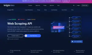 Interface d'une API de scrapper web. Elle permet d'extraire des données de sites web pour divers secteurs comme le e-commerce ou les réseaux sociaux.
