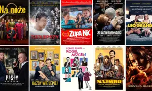 Plakaty filmowe: "Na noże", "Najlepszy", "Zupa nic", "25 lat niewinności", "Powodzenia Leo Grande", "Psy", "Bogów sztuki kochania", "Koniec świata czyli Kogel Mogel 4", "Najmro", "Igrzyska śmierci".