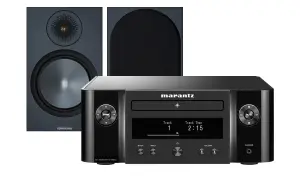 System audio Marantz z głośnikami Monitor Audio. Idealny zestaw, by dowiedzieć się, jak dobrać wzmacniacz do głośników.