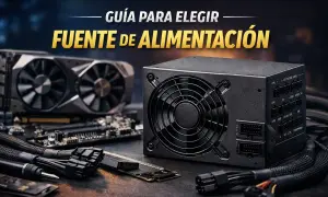 Guía para elegir fuente de alimentación. Componentes de PC, incluyendo una fuente de poder y tarjeta gráfica, para saber qué fuente de alimentación tienes.