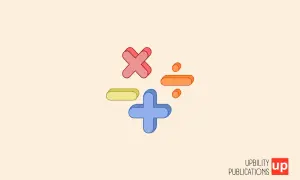 Símbolos matemáticos coloridos: suma, resta, multiplicación y división. ¡Perfecto para aprender sumas fáciles!
