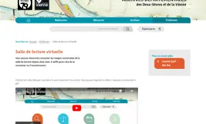 Archives départementales des Deux-Sèvres et de la Vienne : salle de lecture virtuelle pour consulter les documents numérisés.