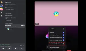 Discord na PS5: opcja "Transfer to PlayStation" widoczna w menu.