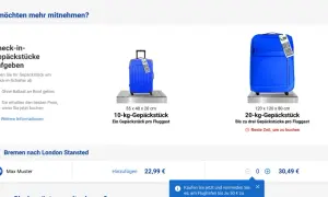 Ryanair bagaż rejestrowany 10 kg wymiary: niebieska walizka 55x40x20 cm, idealna na podróż.
