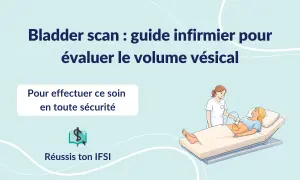 Infirmière effectuant un bladder scan pour évaluer le volume vésical. Guide pour réaliser ce soin en toute sécurité.