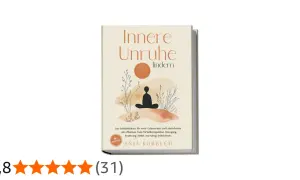 Buchcover "Innere Unruhe lindern" mit meditierender Figur. Hilft bei innerer Unruhe, was tun?