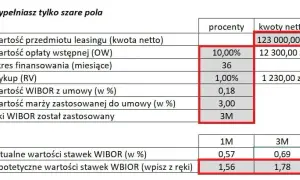 Leasing czy wynajem kalkulator - oblicz swoje miesięczne raty teraz