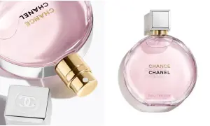 Różowe flakoniki perfum Chanel Chance Eau Tendre, symbol delikatności i kobiecości.