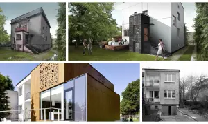 Przed i po: odnowiony dom kostka zyskał nowoczesny wygląd, zyskując nowe elewacje i detale architektoniczne.