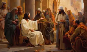 Jezus naucza tłum, wśród nich faryzeusz. Kto to taki? Pobożny Żyd, przestrzegający prawa.