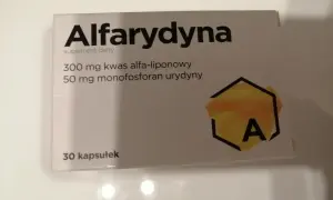 Alfarydyna na co pomaga? Suplement diety z kwasem alfa-liponowym i monofosforanem urydyny. Opakowanie zawiera 30 kapsułek.