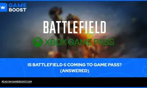 Grafika z napisem "Battlefield" i logo Xbox Game Pass. Czy Battlefield 6 trafi do Game Pass? Odpowiedź na GameBoost.com.