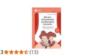 Buchcover: "Mit dem Vorlesetheater Leseflüssigkeit trainieren" für die Grundschule. Zwei Kinder lesen.