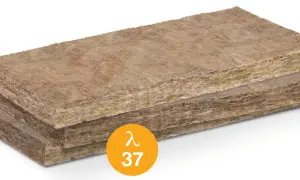 Płyty z wełny mineralnej, z czego jest ten materiał izolacyjny, mają lambda 37.