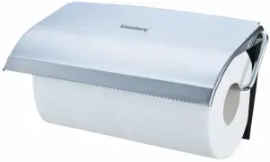 Elegancki uchwyt na ręcznik papierowy Klausberg ze stali nierdzewnej, z ząbkowaną krawędzią do łatwego odrywania.