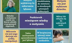 Dziecko z mutyzmem wybiórczym, objawem lęku, milczy w określonych sytuacjach. Październik miesiącem wiedzy o mutyzmie.