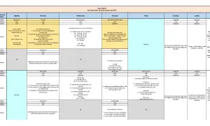 Triathlete training plan with swim, bike, and run workouts. Includes daily schedules and notes for a 16-week program.