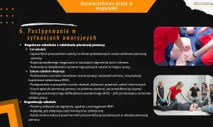 Szkolenie z pierwszej pomocy w magazynie: ćwiczenia RKO na fantomie i nauka obsługi AED. BHP w magazynie to podstawa.