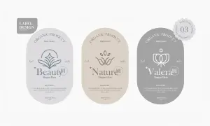 Etykiety produktów organicznych "Beauty", "Nature" i "Valera" z informacją o składnikach. Brak wzmianki o tym, co to są parabeny.