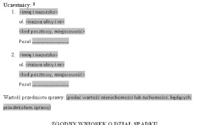 Jak napisać wniosek o dział spadku i zniesienie współwłasności