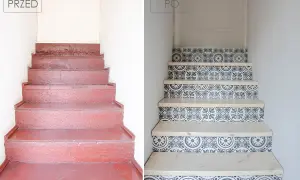 Czym pokryć stare schody? Metamorfoza DIY krok po kroku