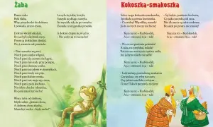 Na wyspach bergamutach żaba leczy się z przeziębienia, a kokoszki dyskutują o jedzeniu.